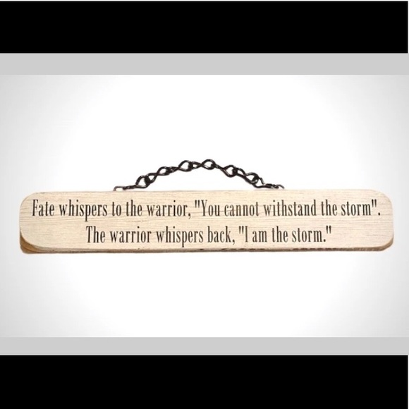 The Warrior Wood Sign - Picture 1 of 1